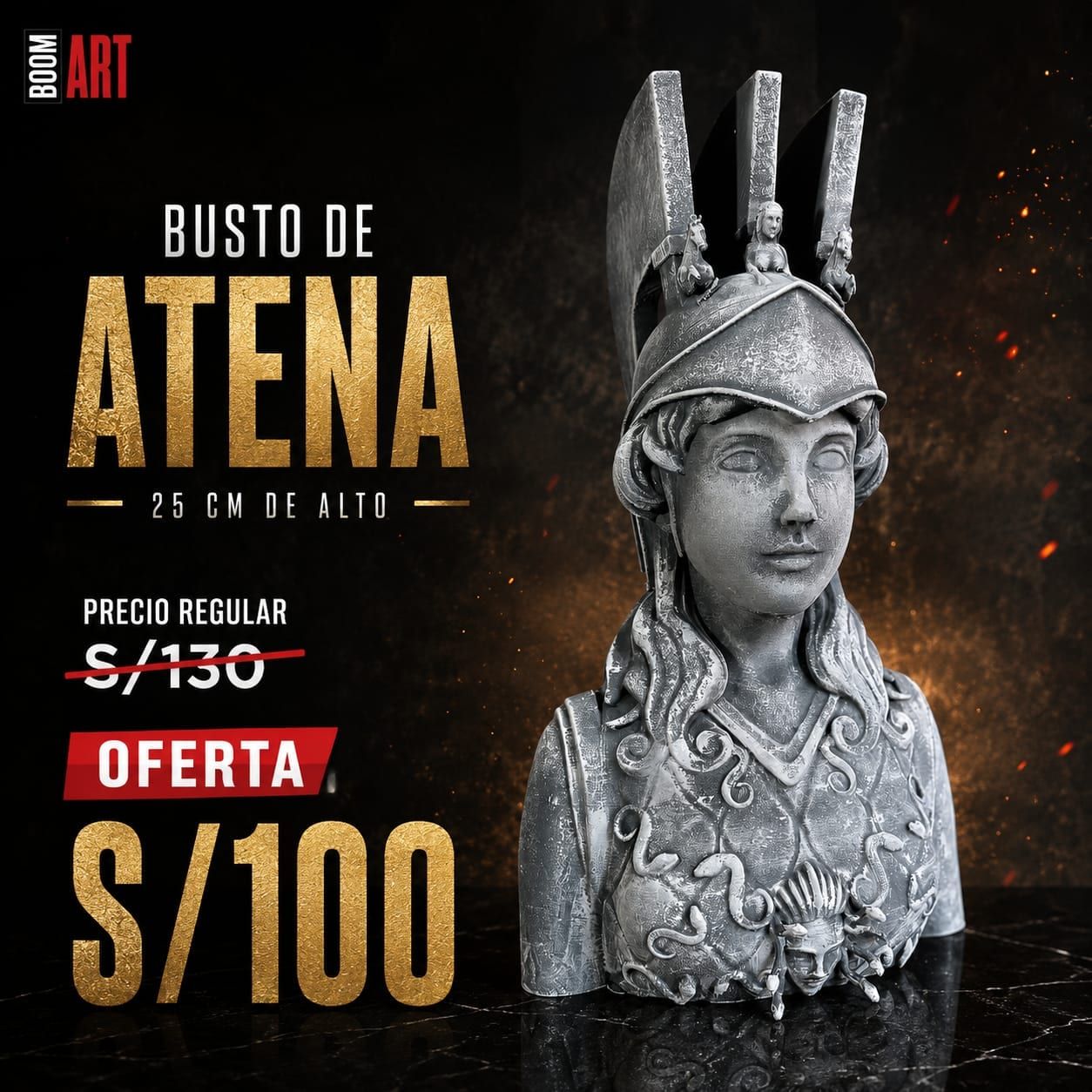 Busto de Atena · 25 cm · Saint Seiya